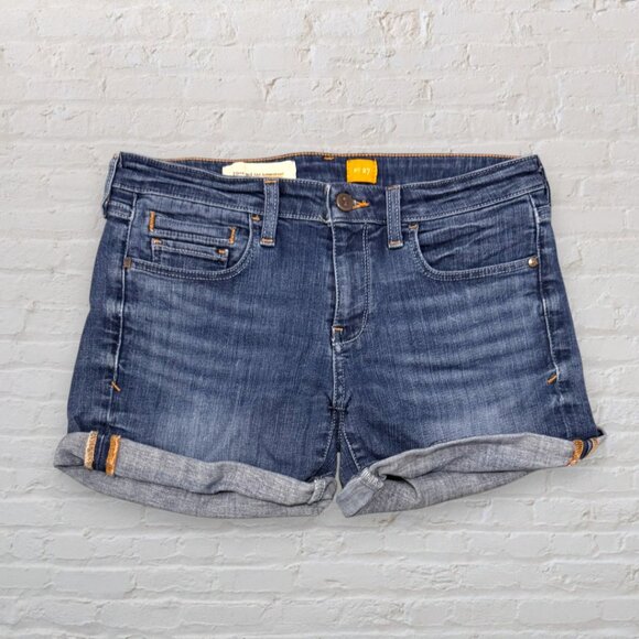 PILCRO and the Letterpress Roll-Up Stretch Denim Shorts Women's 4 / 27 - Picture 1 of 7